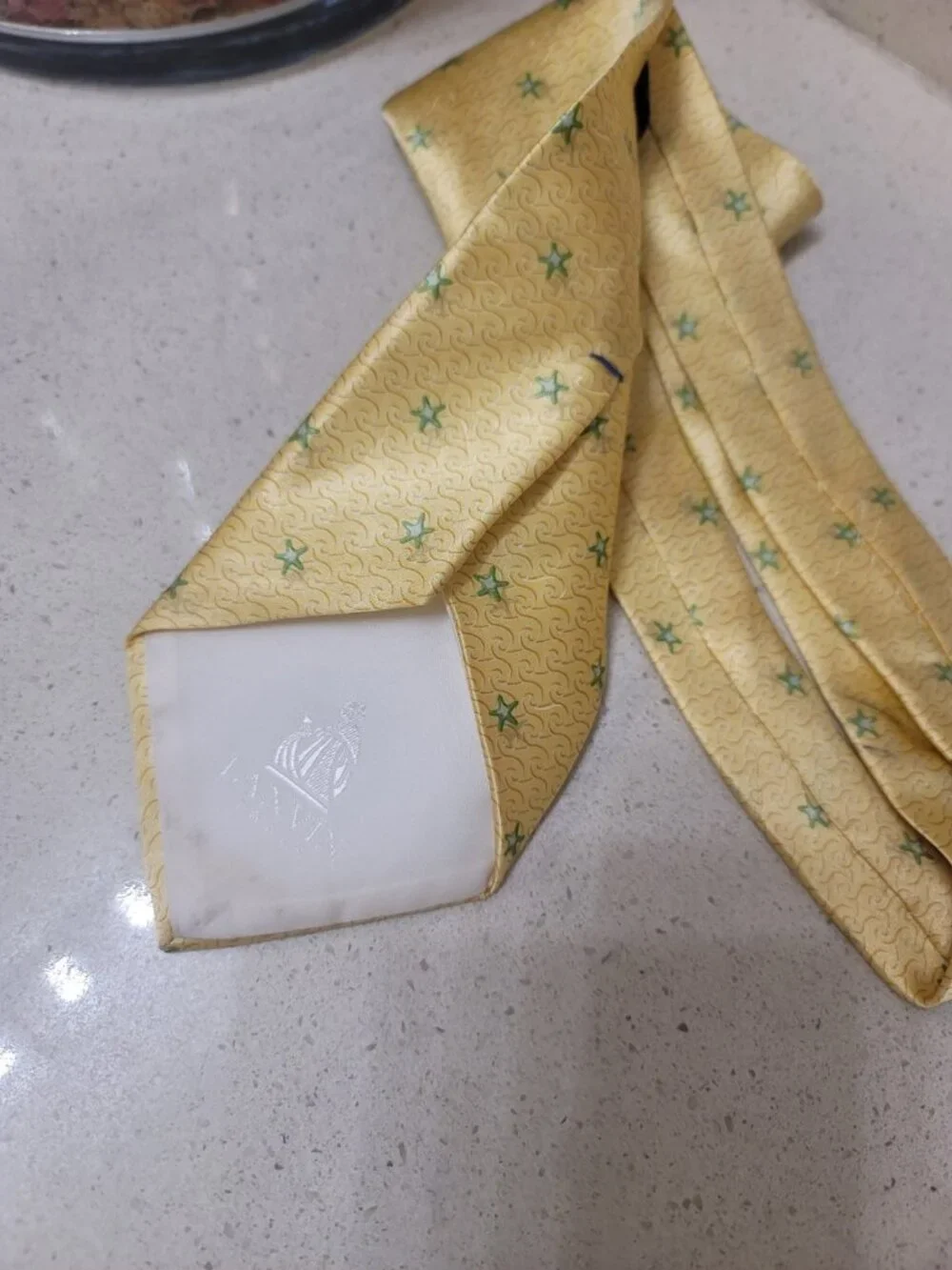 LANVIN Paris France Men’s Silk Tie Old Money Quiet Luxury honey gold